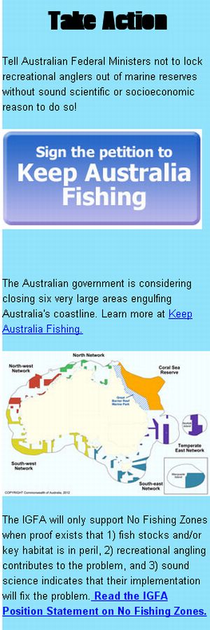 IGFA backs Keep Australia Fishing campaign